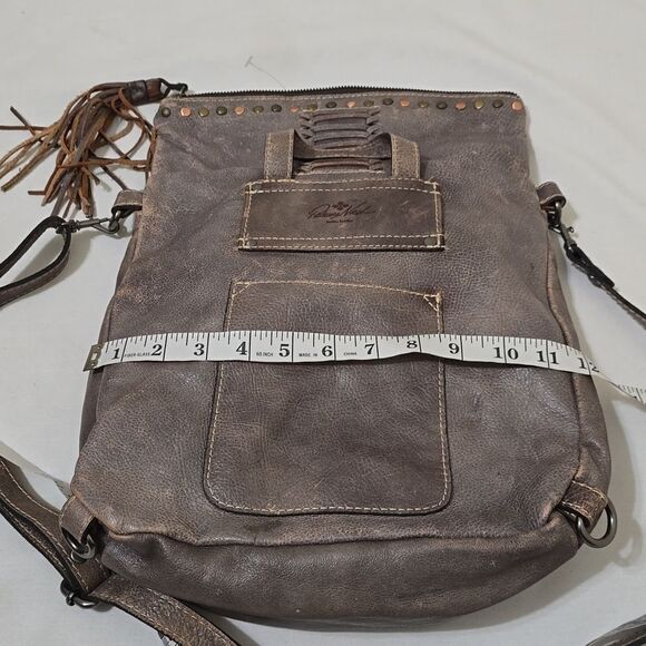 Patricia Nash Luzille Convertible Backpack Heavy Washed Distressed Cloudy Gray main image 8